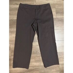 Eileen Fisher Dark Brown Straight Leg Dress Pants Women's XL‎ Hemmed